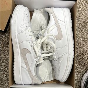 Nike Air White and Tan Sneakers
